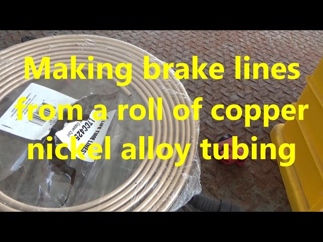 Making brake lines from a roll of copper nickel alloy tubing