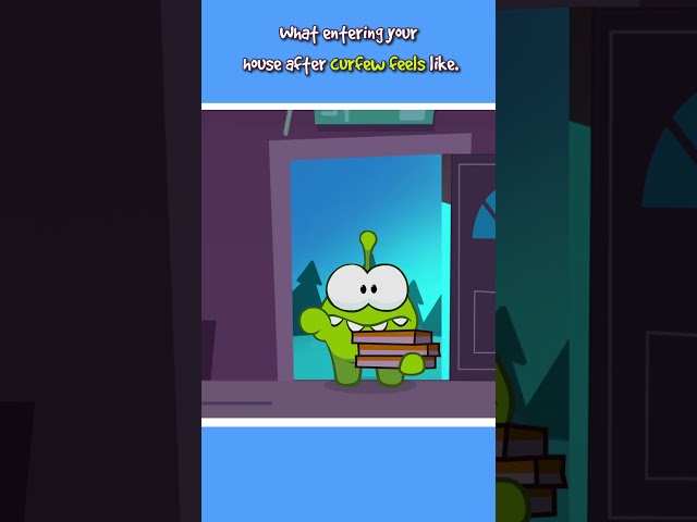 👻 Om Nom Enters a Spooky Haunted House 🏚️ #shorts #spooky #omnom #shortsfeed