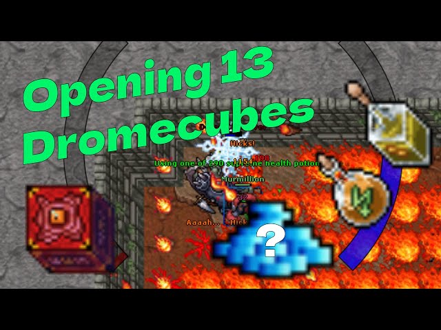 Opening 13 dromecubes | Tibia money making | Never been this lucky