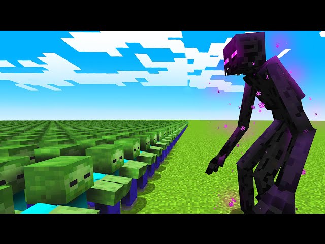 1000 Zombies vs Mutant Enderman!