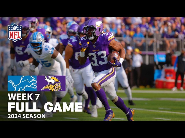 A WILD Battle in Week 7! | Detroit Lions vs. Minnesota Vikings FULL GAME | NFL 2024 Season