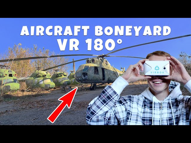 AIRCRAFT BONEYARD IN UKRAINE │ VR 180 STEREO VIDEO │ MILITARY WEAPONS OF THE SOVIET UNION