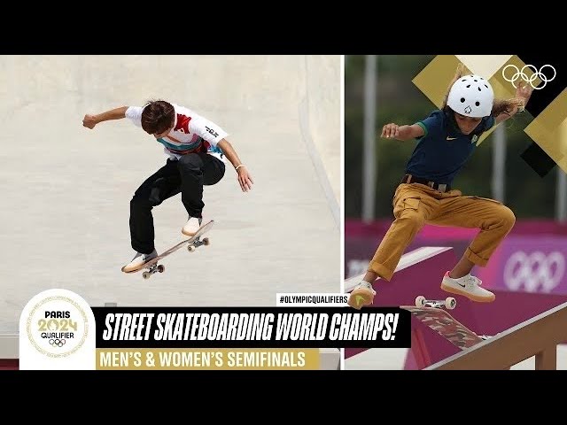 🔴 LIVE Street Skateboarding World Champs - Men's Semifinals! | #RoadToParis2024