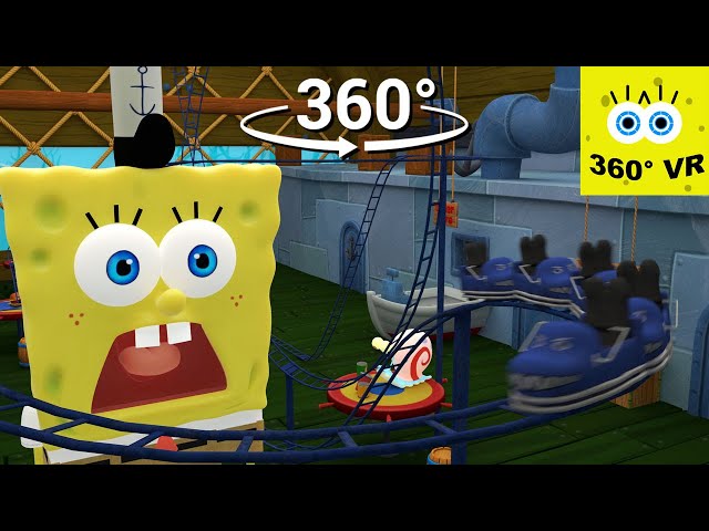 SpongeBob 360° VR | Roller coaster inside Krusty Krab