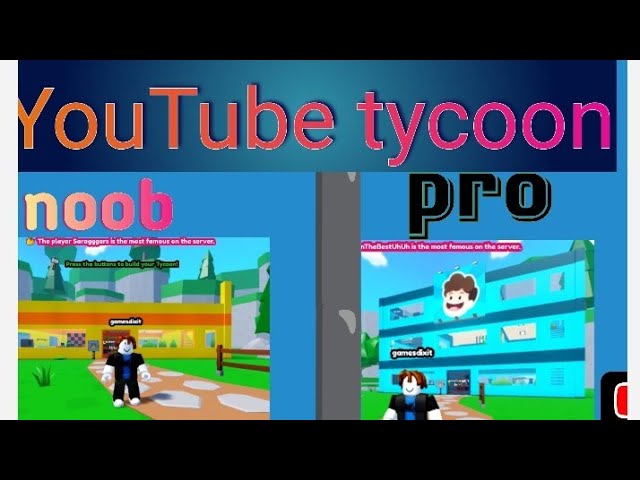 noob ending Pro YouTube tycoon roblox 👍