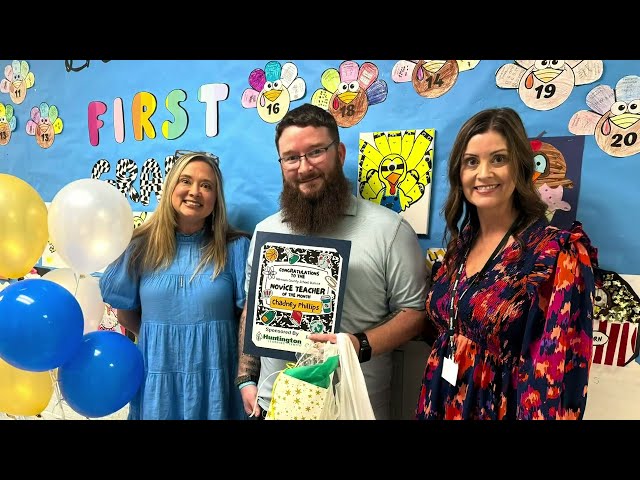 Surprising October District Novice Teacher of the Month Drawing Winner