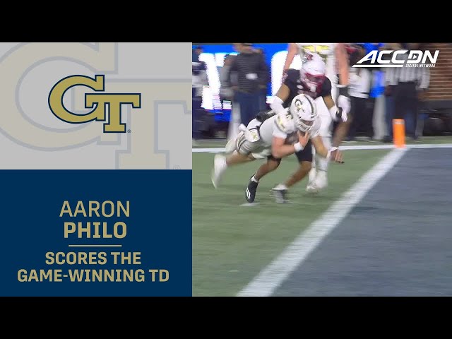 Georgia Tech's Aaron Philo Runs In The Game Winning Touchdown