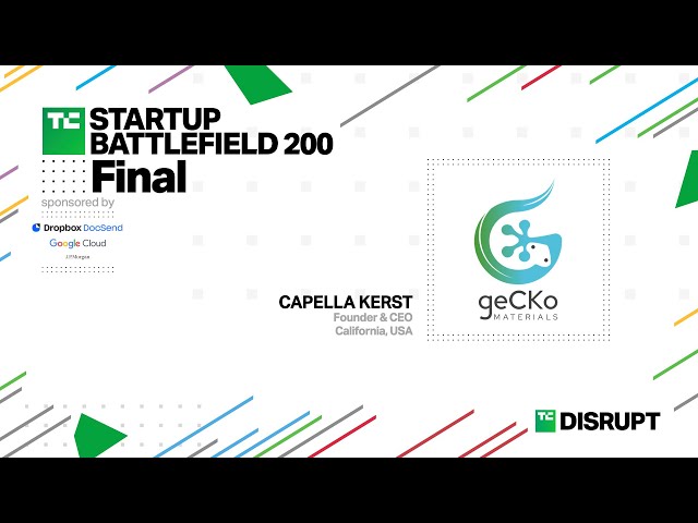 2024 Startup Battlefield Top 5 Finalists: geCKo Materials | TechCrunch Disrupt 2024