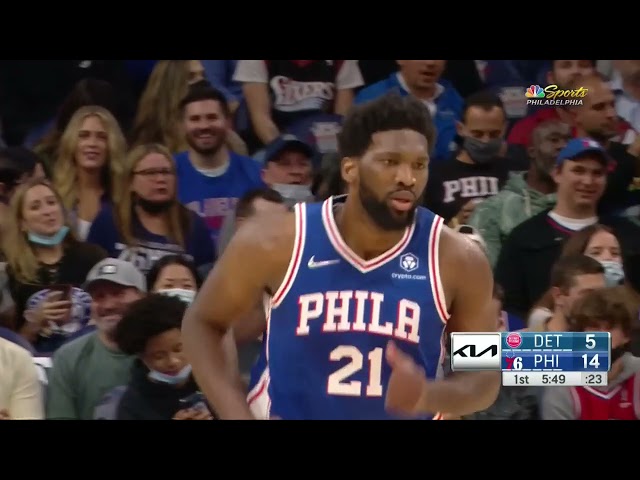 Embiid with a Pump fake and the Slam-dunk | espn sports science