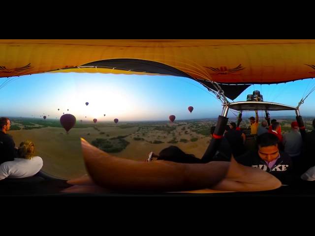 Myanmar hot air balloon ride - 360° VR video