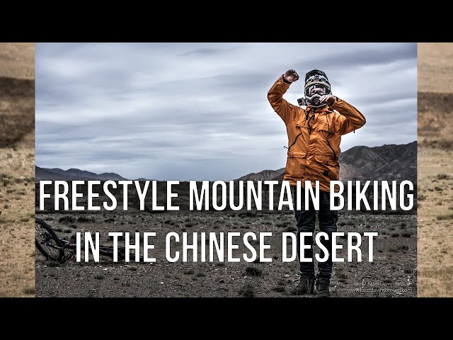 Freestyle Mountain Bike Riding In The Chinese Desert