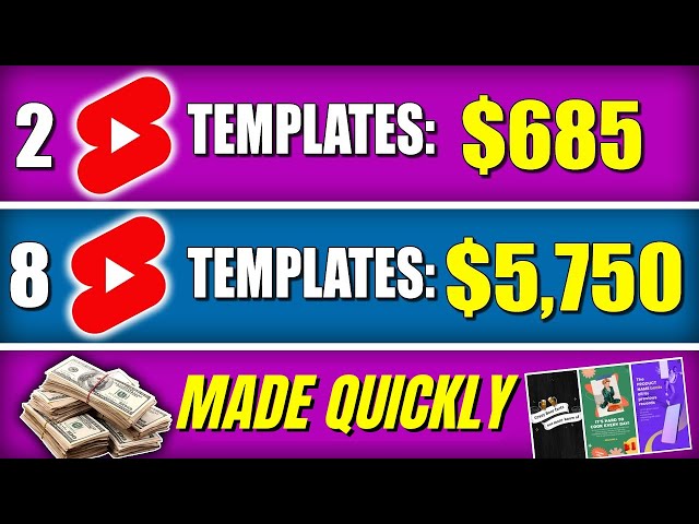 How To Make Money With YouTube Shorts By Using Simple TEMPLATES To Create Videos!