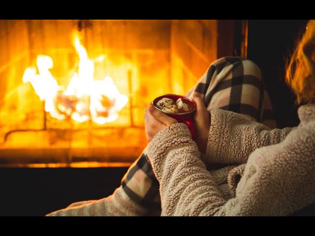 Enjoy the crackling sound of burning wood, useful for sleep and relaxation