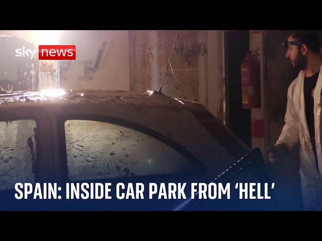 Spain floods: Inside 'hellish' Valencia underground car park