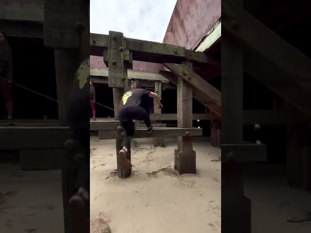 Speed parkour ascent by Olof Wood @ Crescent Park in New Orleans, Louisiana ⚜️