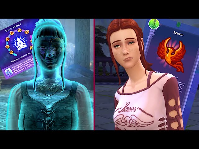 Reaching the maximum ghost mastery level and being reborn!  // Sims 4 life & death