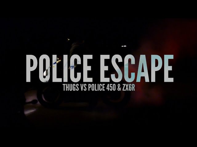 ESCAPING THE POLICE ZX6R & 450 STUNT｜SLSTUNTS