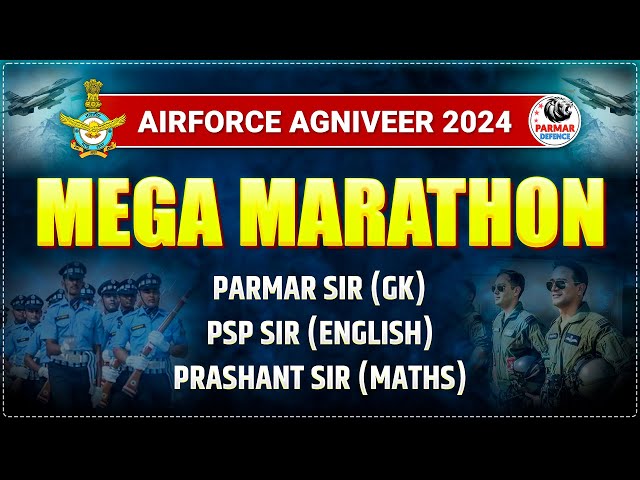 MEGA MARATHON FOR AIRFORCE AGNIVEER 02/2025 | Y-GROUP PAPER REVISION | PARMAR DEFENCE