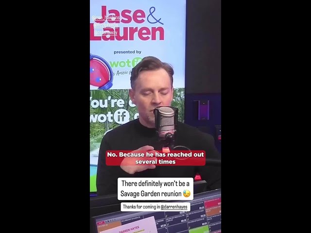 "I'll stop you there - no": Darren Hayes shuts down interviewer