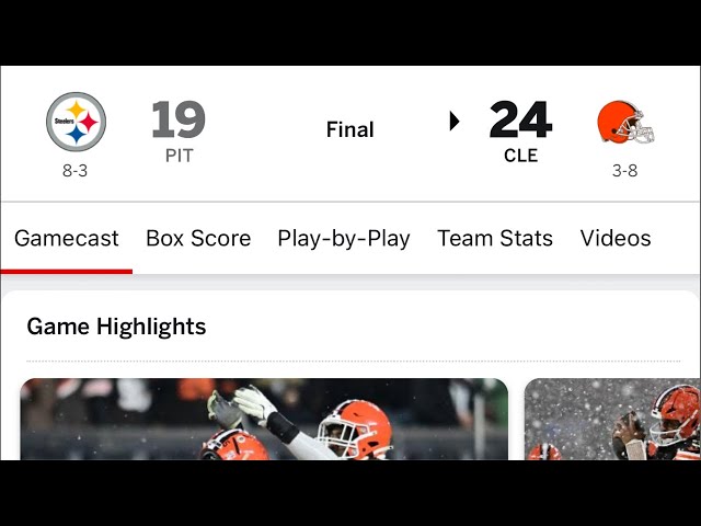 Jameis Winston leads the Cleveland Browns To Upset Pittsburgh Steelers