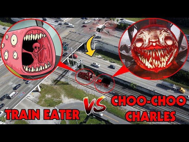 DRONE CATCHES TRAIN EATER VS CHOO CHOO CHARLES IN REAL LIFE!!