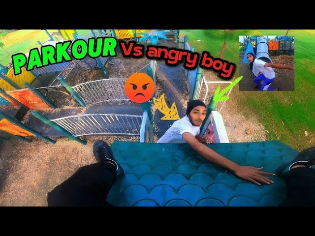 Parkour Vs angry boy || epic Parkour chase POV