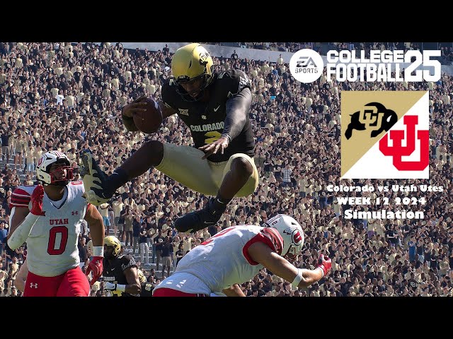 EA College Football 25 PS5 PRO Colorado vs Utah Utes Week 12 Sim 2024 PS5 PRO Enhanced 4K Game Play