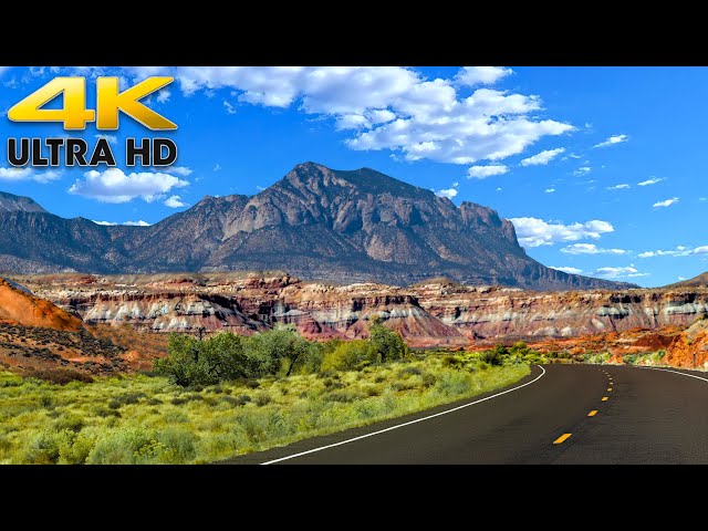 2 Hours of Utah Mountain Driving to Capitol Reef National Park 4K