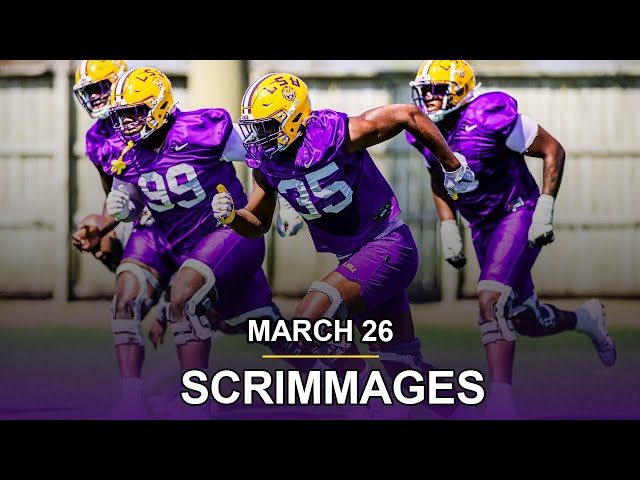 LSU March 26 spring practice 11-on-11