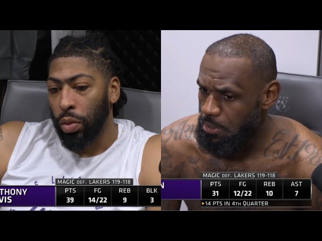 Postgame Interview | LeBron James (31 Pts) & Anthony Davis (39 Pts) on Lakers 119-118 loss to Magics