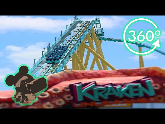 360º Ride on Kraken at SeaWorld Orlando - Front Row