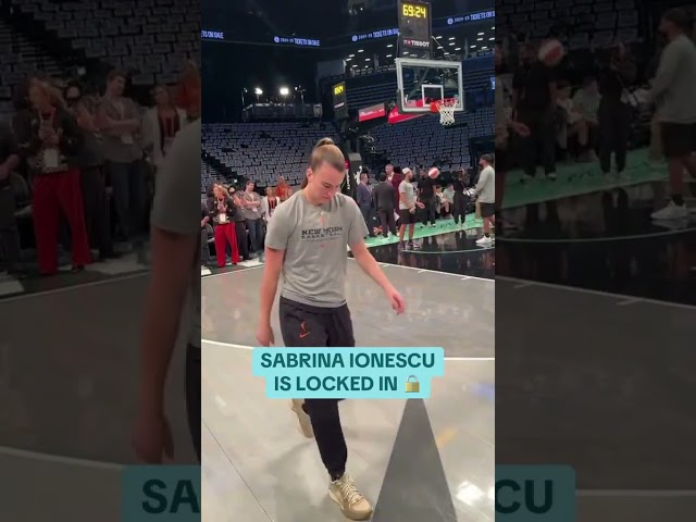 Sabrina is locked in ahead of Game 1 of the #WNBA Finals 🔥