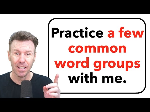 English Vocabulary: Common Word Groups