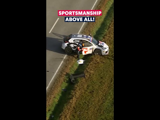 When sportsmanship takes the wheel. 🚗✨ #wrc