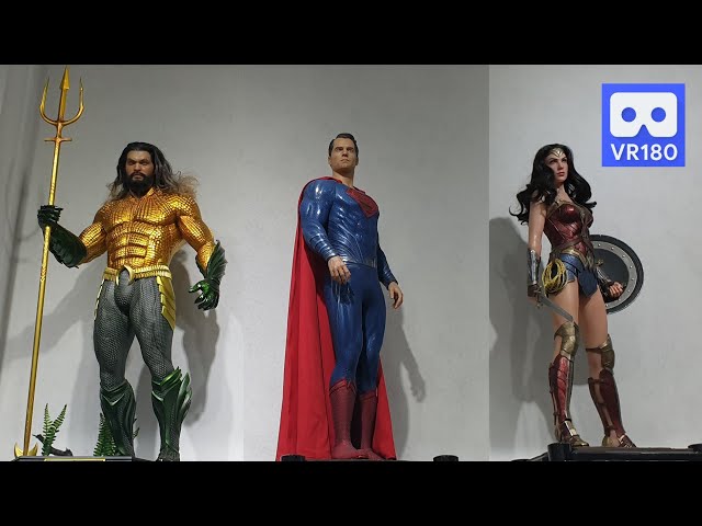 3D 180VR Aquaman Superman & Wonderwoman in Marvel & DC Comic Collection