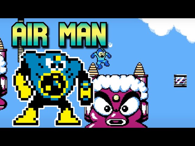 Mega Man 2 (NES) - Air Man Stage Gameplay