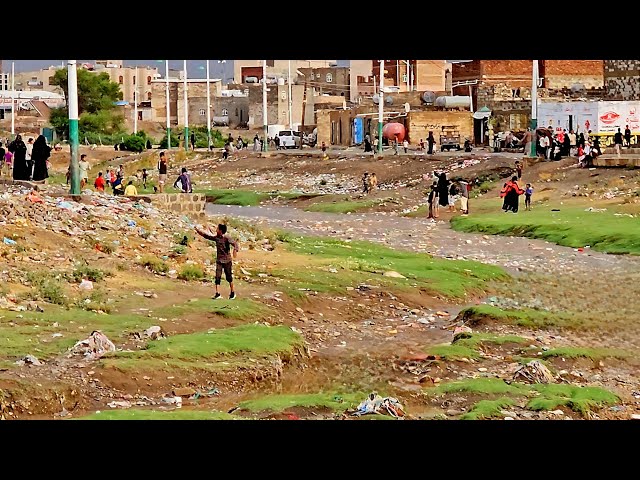 Rivers coming ,, Floods Wadi Aldbab Sana'a HD