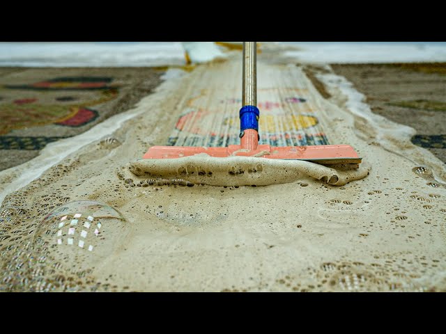 Removing Stubborn Stains - Heavily Soiled Carpet Cleaning Satisfying ASMR