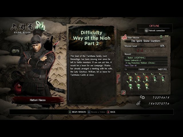 Nioh Complete Edition | The Spirit Stone Slumbers | Difficulty Way of the Nioh walkthrough part 2