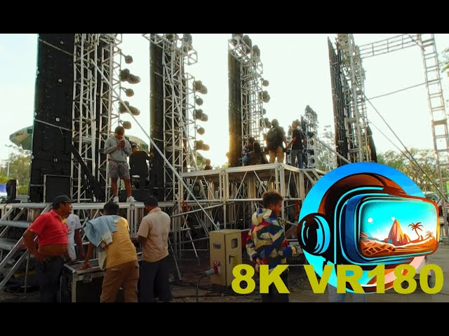 STAGE AND PARTY SETUP water festival in Siem Reap Cambodia 8K 4K VR180 3D Travel