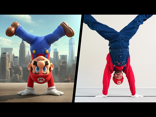 Stunts From The Super Mario Bros. Movie In Real Life