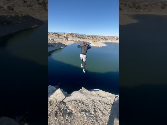 MASSIVE CLIFF JUMP IN THE DESERT