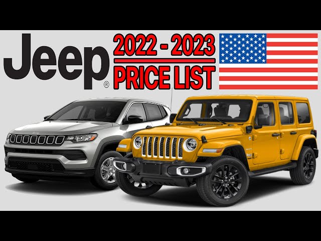 JEEP PRICE LIST USA 2022 TO 2023