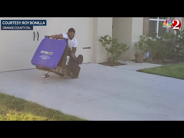 Gator garbage can capture: Florida man uses trash can to capture alligator