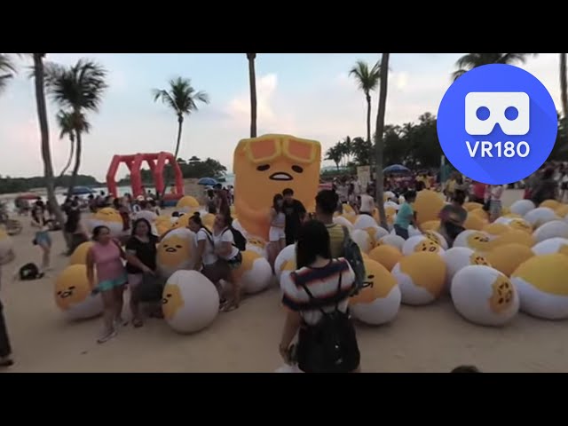 [VR180 VR 3D] Sanrio inflatables Gudetama, Hello Kitty & Melody | Apple Vision Pro Meta Oculus Vuze