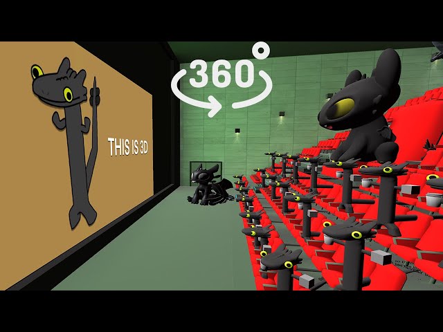 Toothless dancing to Driftvel City in 360° | VR / 4K