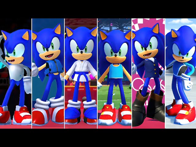 Mario & Sonic at the Olympic Games Tokyo 2020 - All Sonic Outfits Collection