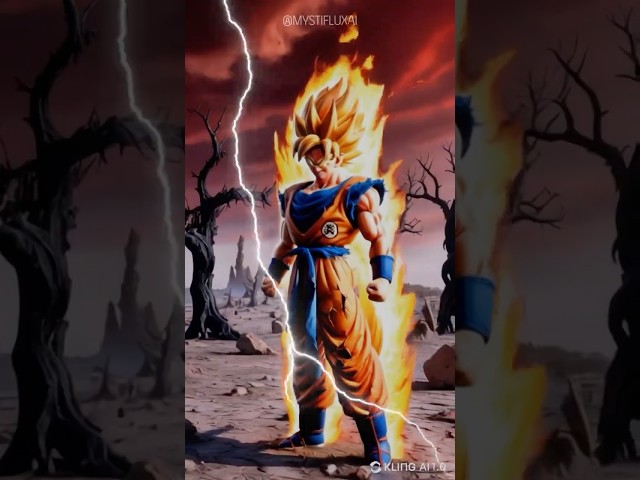 Goku Transforms to SS3!!! #ai #dragonball #shorts