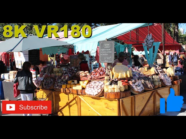 8K VR180 Argentina - Buenos Aires - Av Iraola Market | Travel vids with ASMR or Music