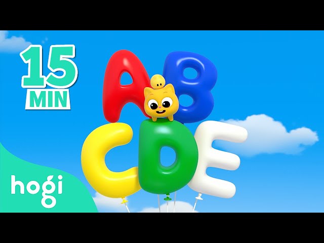 A B C D E 🎵 🔤 ｜ABC Song｜Learn ABC｜15 min｜ABC for Kids｜Hogi's Alphabet Play｜Hogi Play｜Hogi Pinkfong